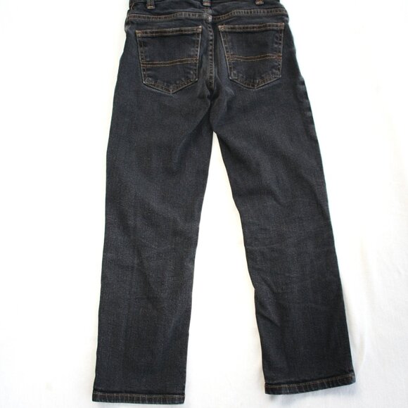 BOYS 8 SLIM BLACK DENIM JEANS ADJUSTABLE WAIST RELAXED FIT PANTS POCKETS SCHOOL - Picture 9 of 11